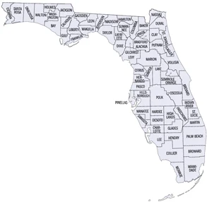 Florida Counties Map